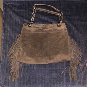 Pollini suede purse
